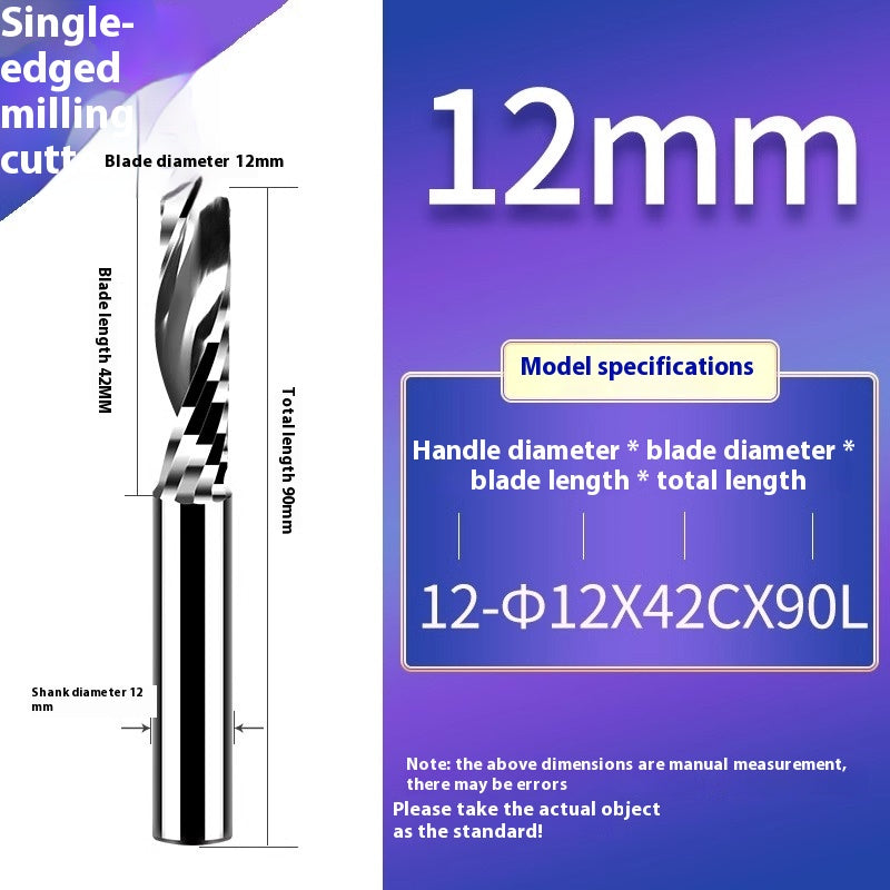 6034 Imported single-flute spiral milling cutter 3.175 PVC acrylic milling cutter for aluminum tungsten steel right-handed advertising engraving machine cutting tool Shandong Denso Pricision Tools Co.,Ltd.